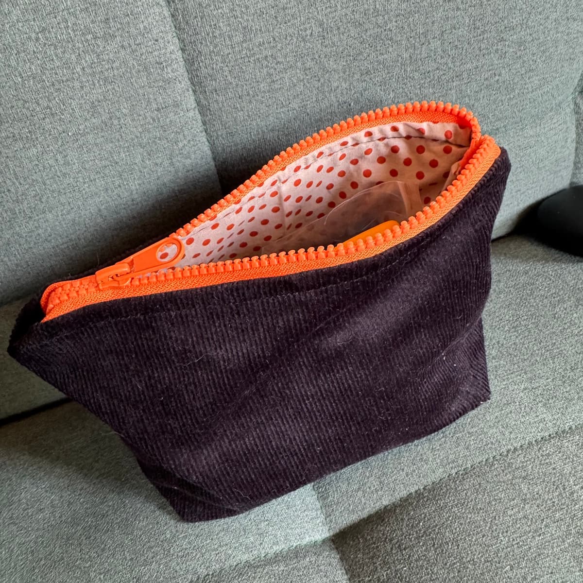 Corduroy pouch